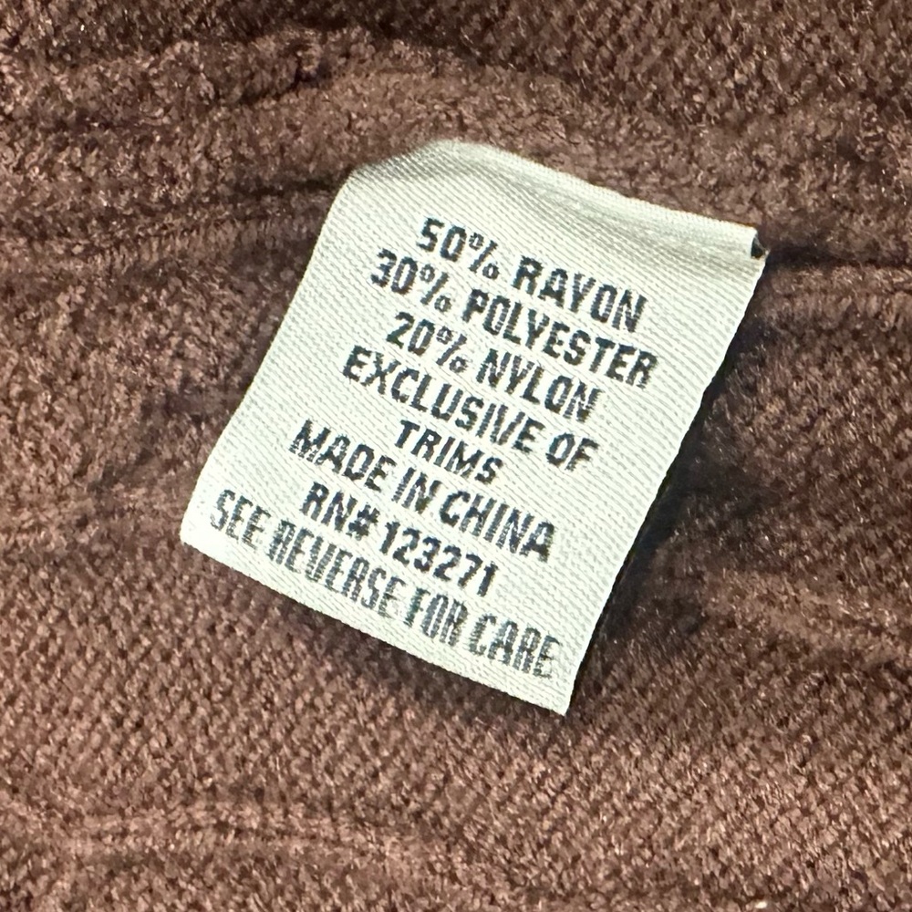 EUC Faded Rose Essentials Ladies M Brown Cable Knit Hoodie Sexy casual comfy - Picture 3 of 5